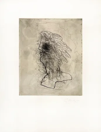 Etching Braque - Grande tête