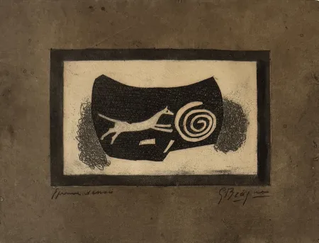 Etching Braque - La chasse