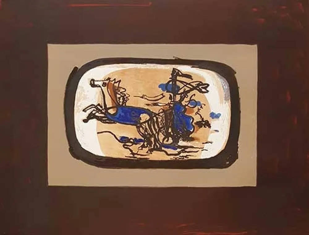 Lithograph Braque - Le Char