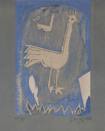 Lithograph Braque - Le coq