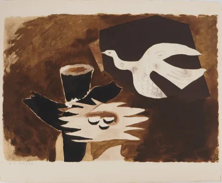 Lithograph Braque - Le nid