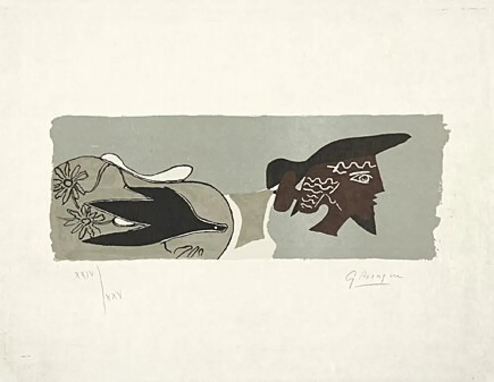 Lithograph Braque - Le Poète