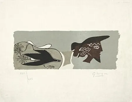 Lithograph Braque - Le Poète