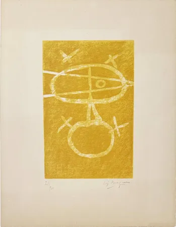 Lithograph Braque - Le signe