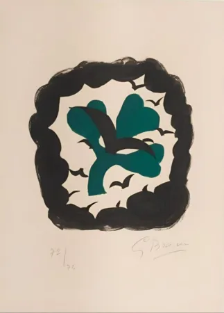 Lithograph Braque - Le Trèfle, from Lettera Amorosa