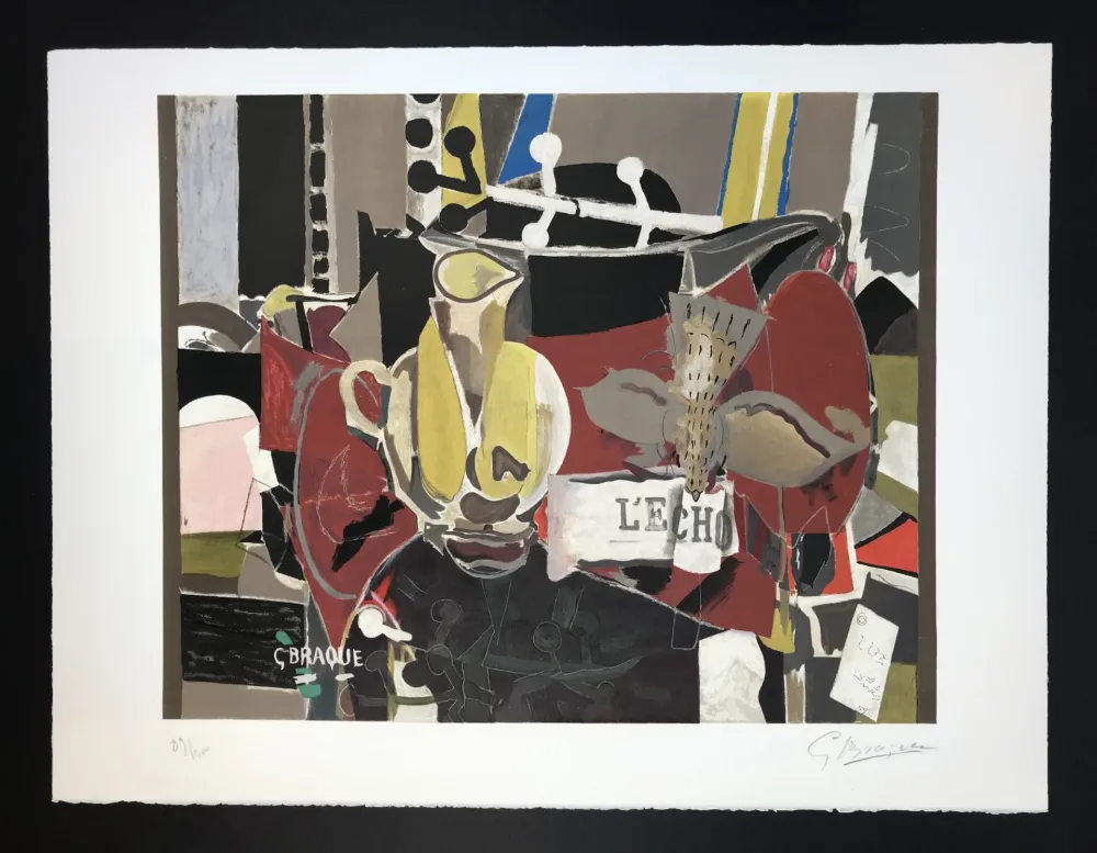 Lithograph Braque - L'echo