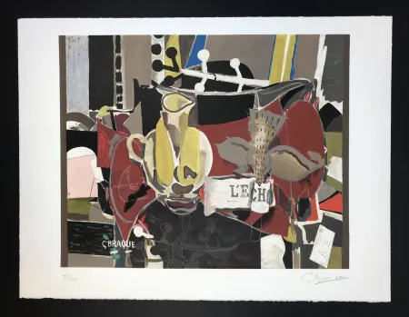 Lithograph Braque - L'echo