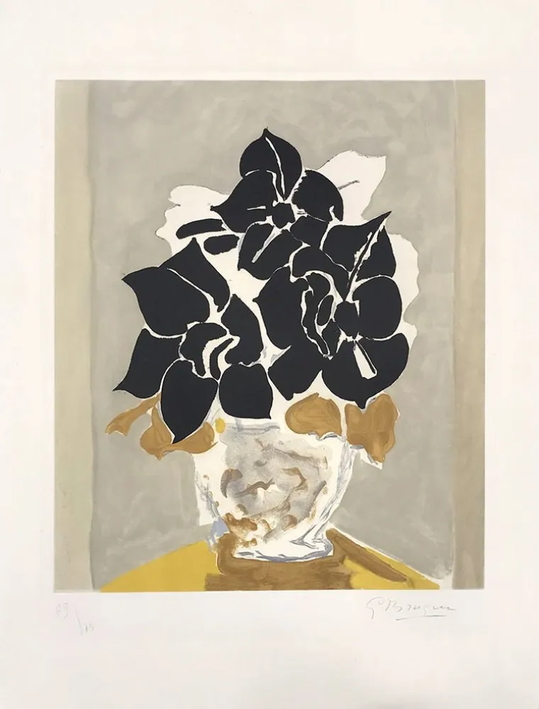 Etching And Aquatint Braque - Les Amaryllis (Amaryllis)