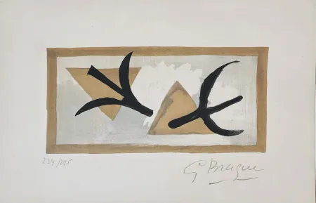 Lithograph Braque - Les Martinets 