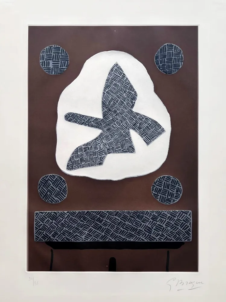 Etching And Aquatint Braque - L'oiseau de passage