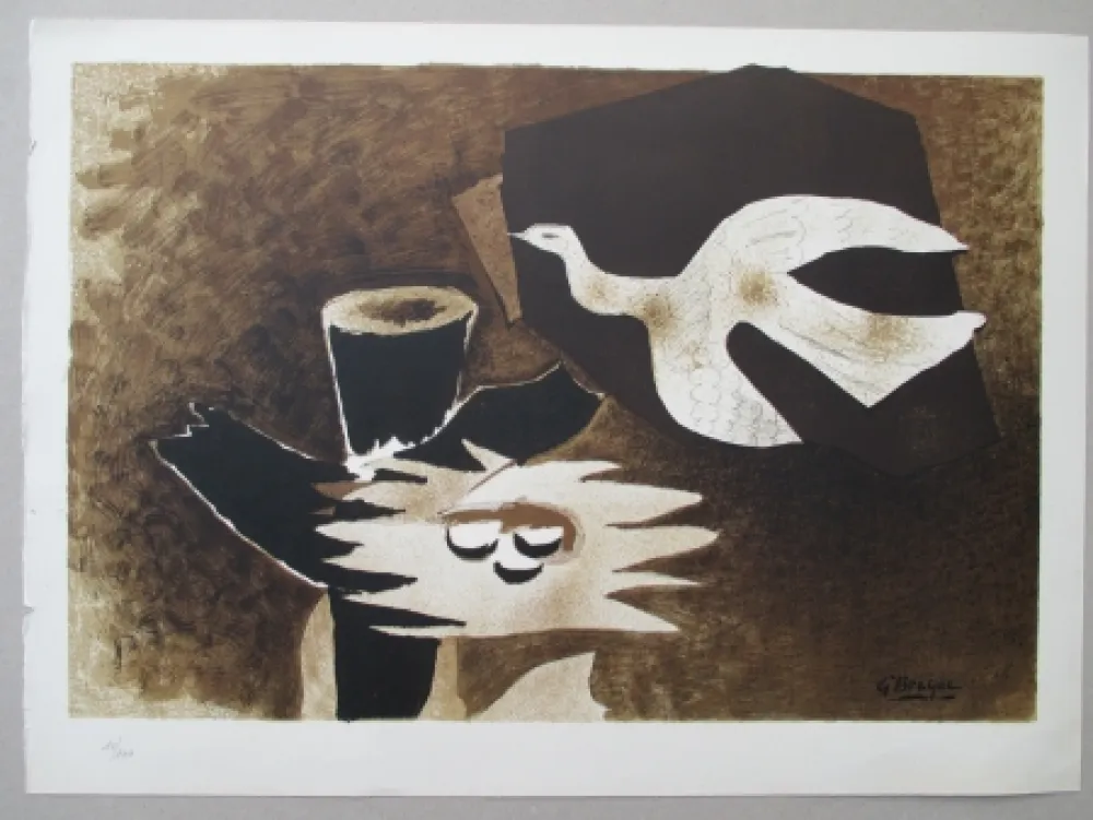 Lithograph Braque - L'Oiseau et son nid