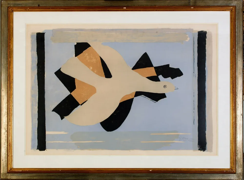 Lithograph Braque - L'oiseau et son ombre