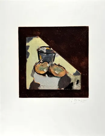 Etching And Aquatint Braque -  Nature Morte Oblique 