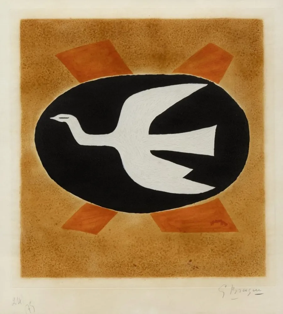 Etching Braque - Oiseau de Feu