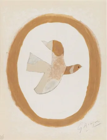 Lithograph Braque - Oiseau des sables