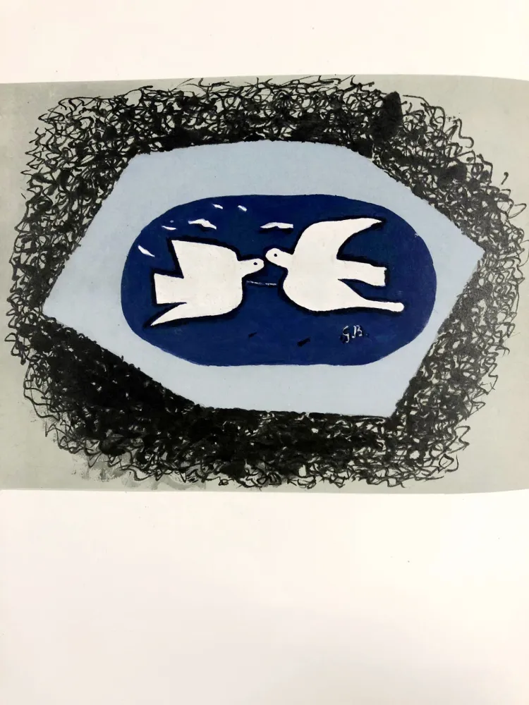 Lithograph Braque - Oiseaux