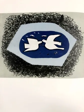 Lithograph Braque - Oiseaux