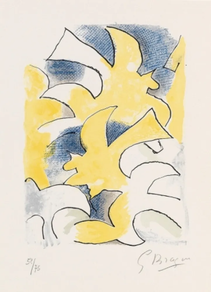 Lithograph Braque - Profil (Profile) from Lettera amorosa
