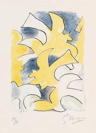 Lithograph Braque - Profil (Profile) from Lettera amorosa