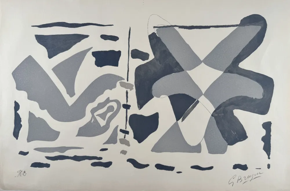 Woodcut Braque - Si je mourais là-bas 