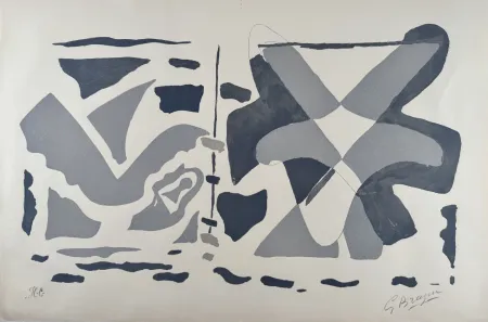 Woodcut Braque - Si je mourais là-bas 