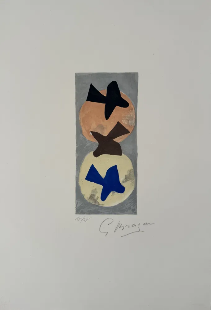 Lithograph Braque - Soleil et Lune II 