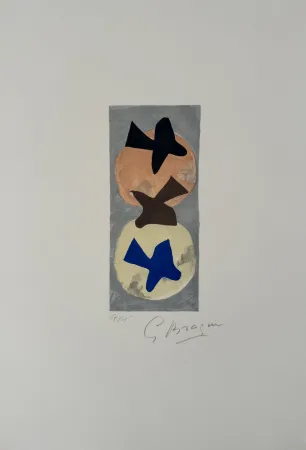 Lithograph Braque - Soleil et Lune II 