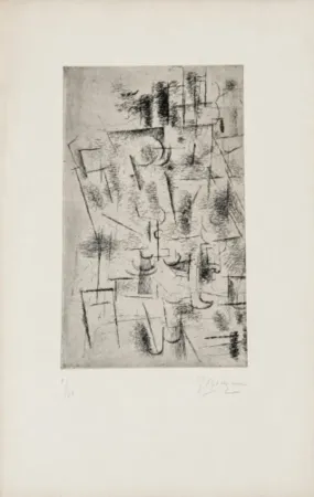 Etching Braque - Still Life with Glass