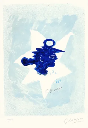 Lithograph Braque - Tête grecque (Grecian Head)