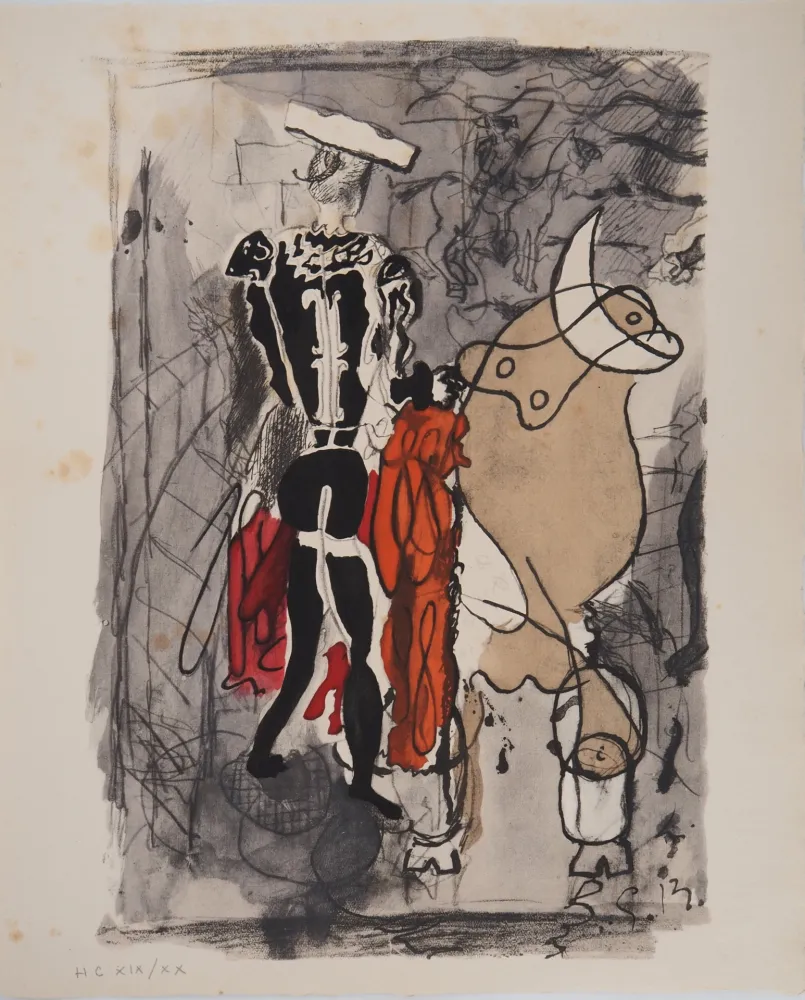 Lithograph Braque - Torero