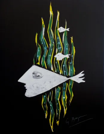 Lithograph Braque - Vie sous marine
