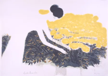 Lithograph Brasilier - La Dame Blanche - The White Lady