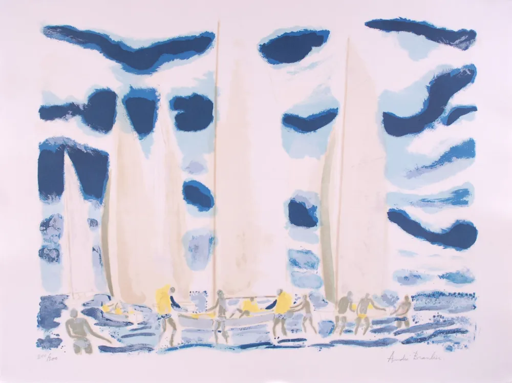 Lithograph Brasilier - Les Régates - Regattas