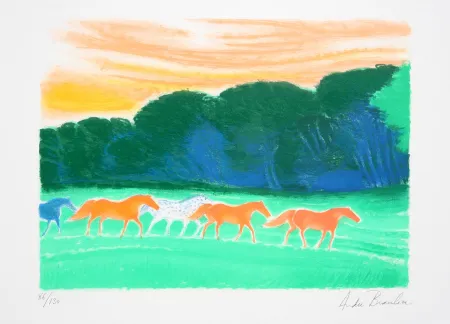 Lithograph Brasilier - Promenade en Lisieres