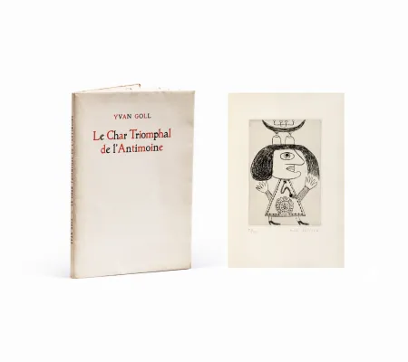 Illustrated Book Brauner - Yvan Goll. LE CHAR DE L'ANTIMOINE. Avec 3 gravures signées de Victor Brauner (1949).