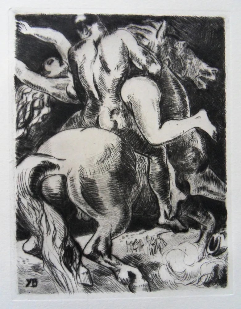 Etching Brayer - L'enlèvement des Sabines