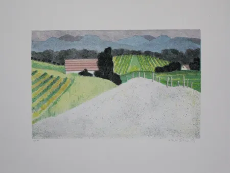 Lithograph Breiter - Landschaft / Landscape