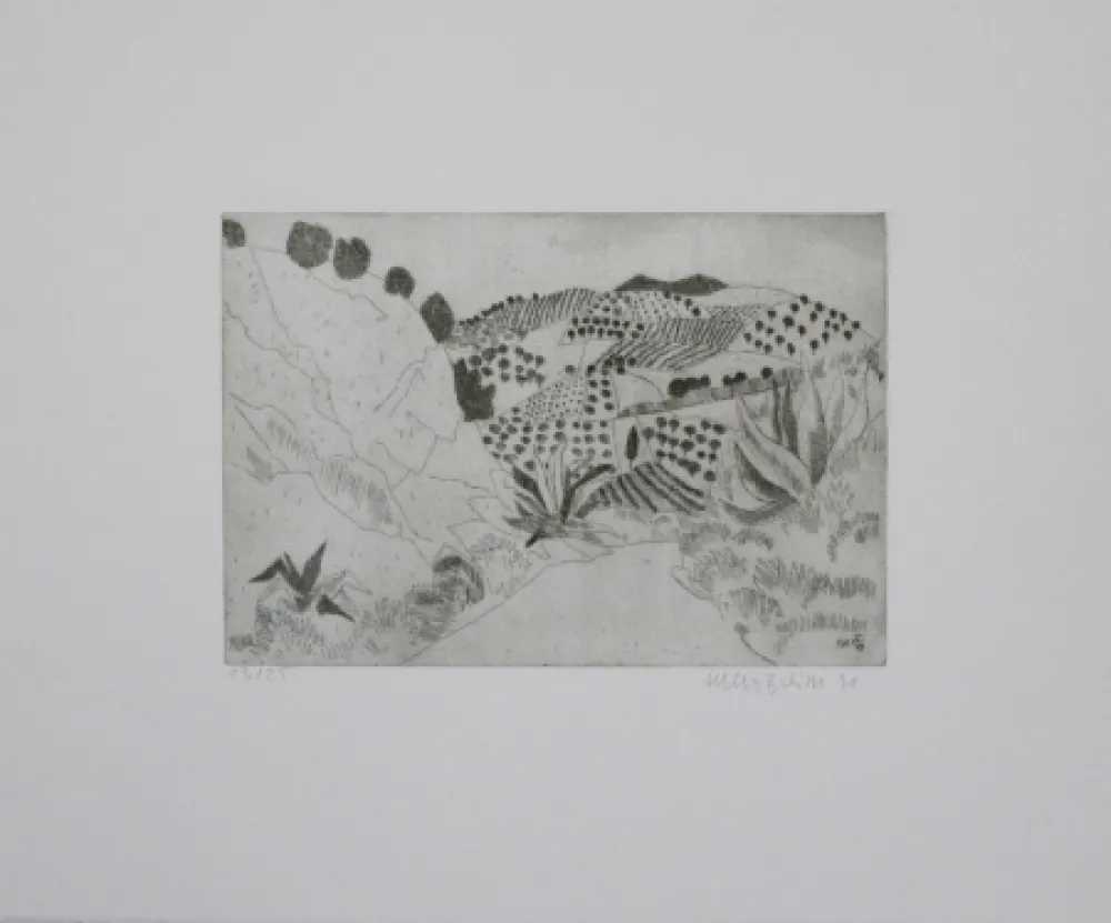 Etching Breiter - Toskanische Landschaft / Tuscan Landscape