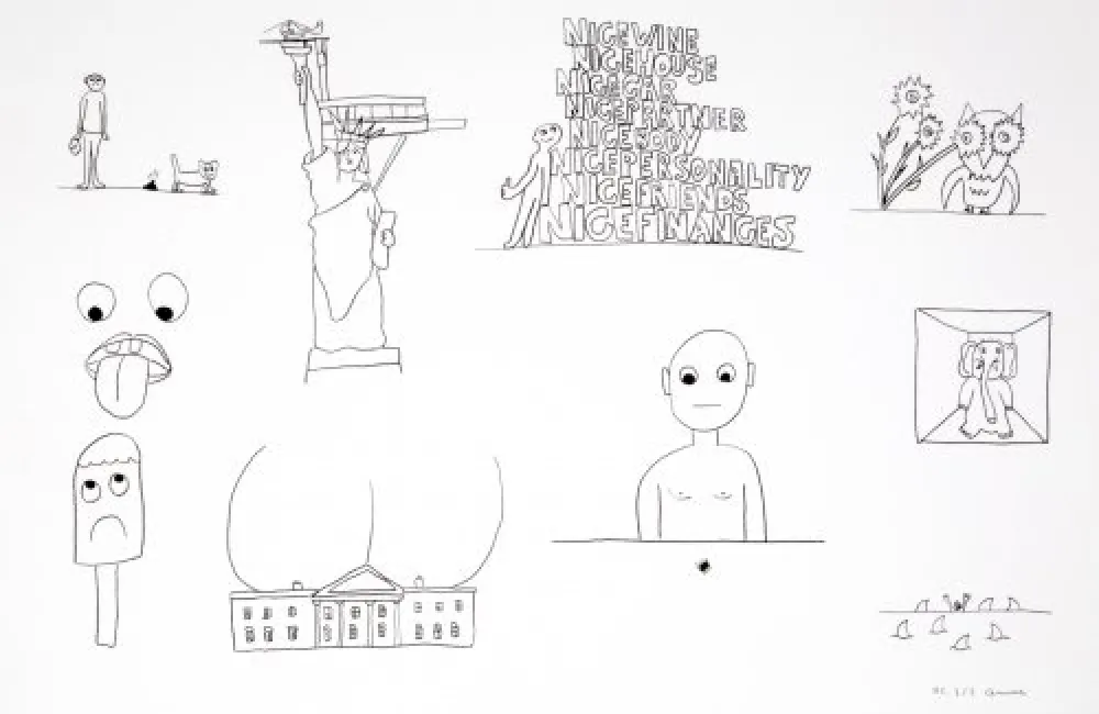 Lithograph Breuning  - Random thoughts about life 1