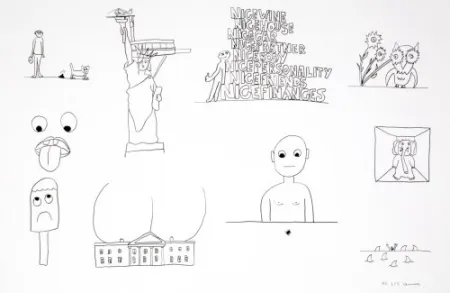 Lithograph Breuning  - Random thoughts about life 1