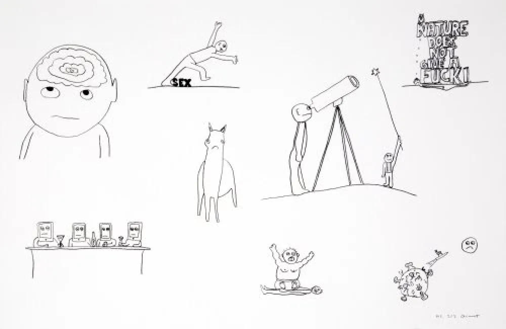 Lithograph Breuning  - Random thoughts about life 2