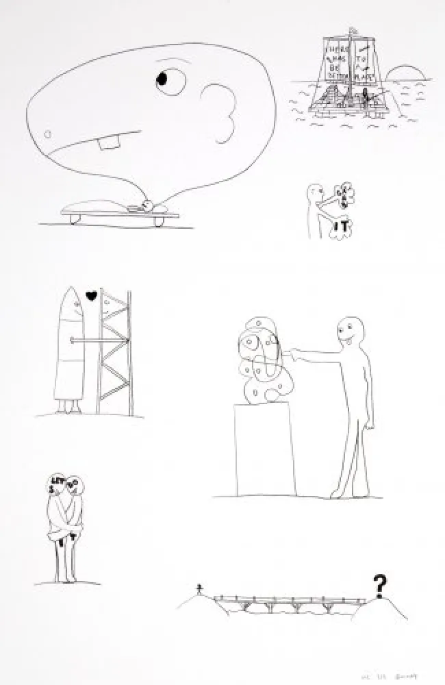 Lithograph Breuning  - Random thoughts about life 3