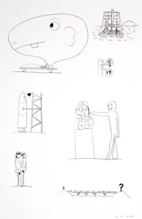 Lithograph Breuning  - Random thoughts about life 3