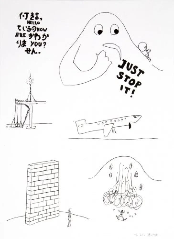 Lithograph Breuning  - Random thoughts about life 5