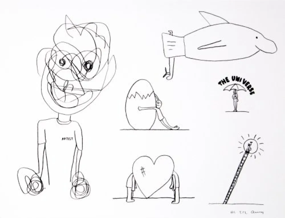 Lithograph Breuning  - Random thoughts about life 8