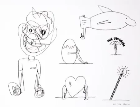 Lithograph Breuning  - Random thoughts about life 8