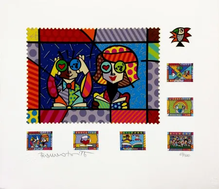 Screenprint Britto - EDUCATING THE WORLD