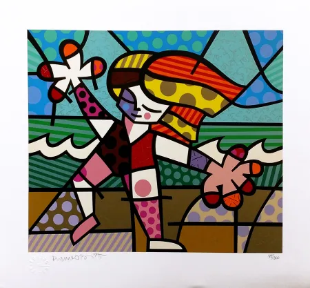 Screenprint Britto - GOLDEN BEACHES