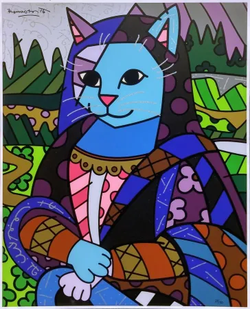 Screenprint Britto - MONA CAT