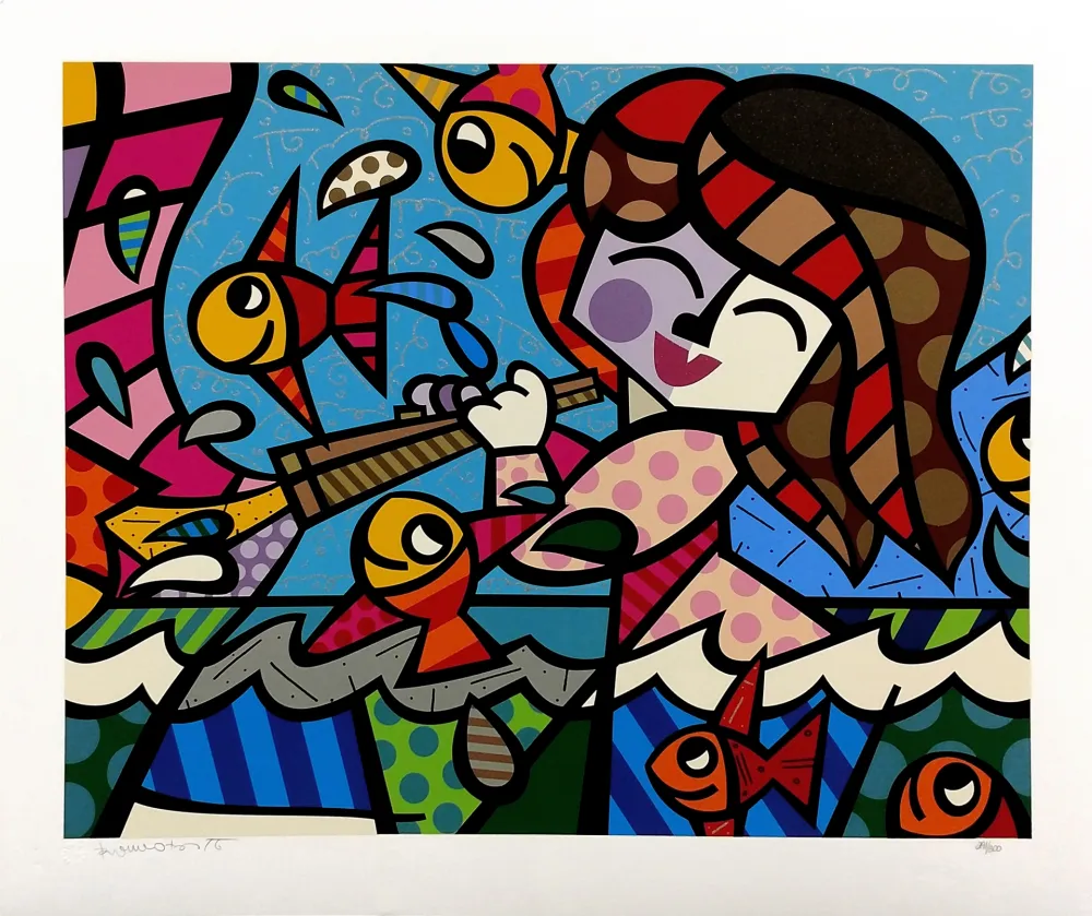 Screenprint Britto - NEPTUNE'S DAUGHTER